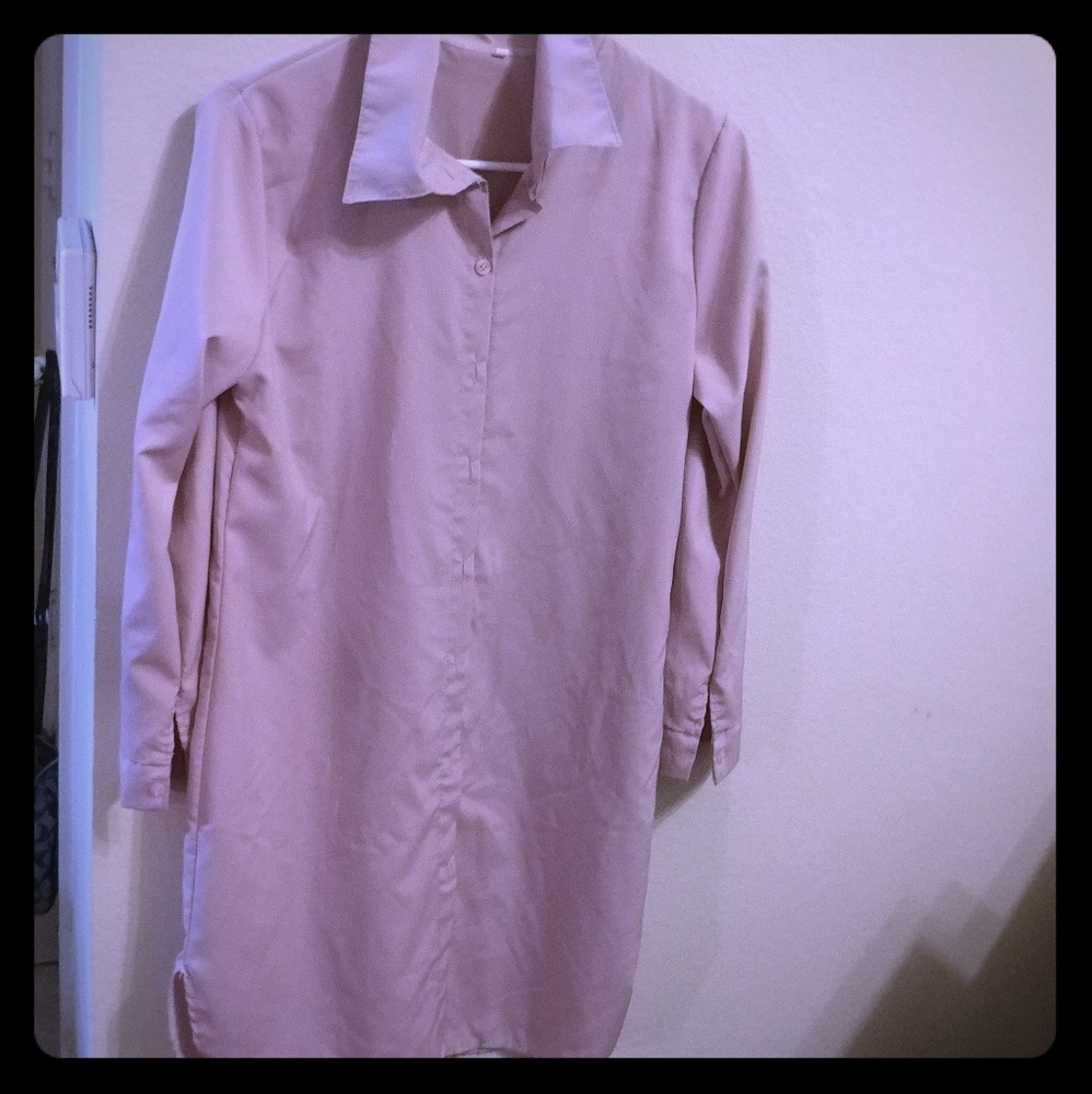 Button down shirt dress shirt dress Sz S